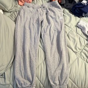 Nike sweat pants, large, cuffed ankles